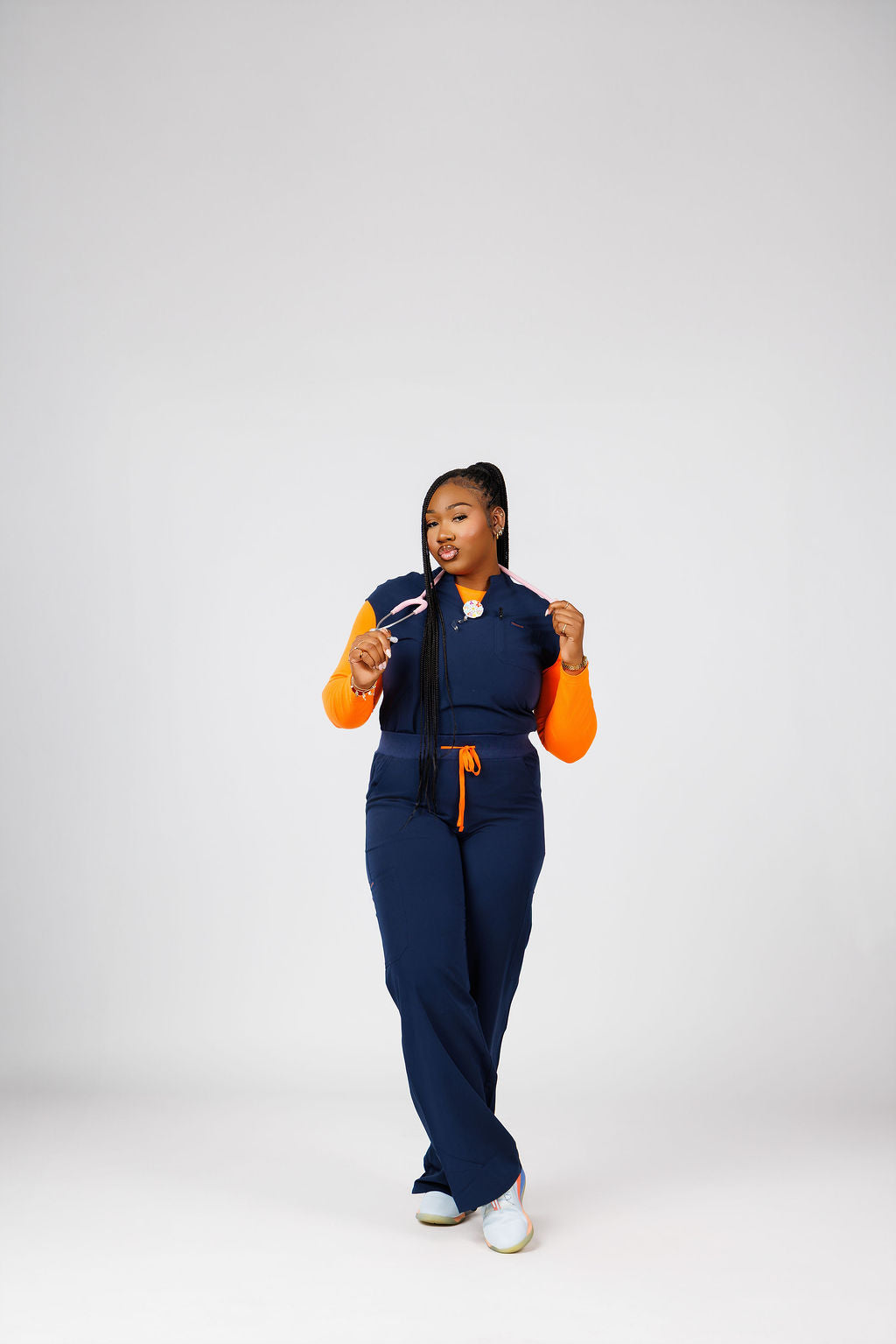 005 V-neck Scrub Set💙🔥